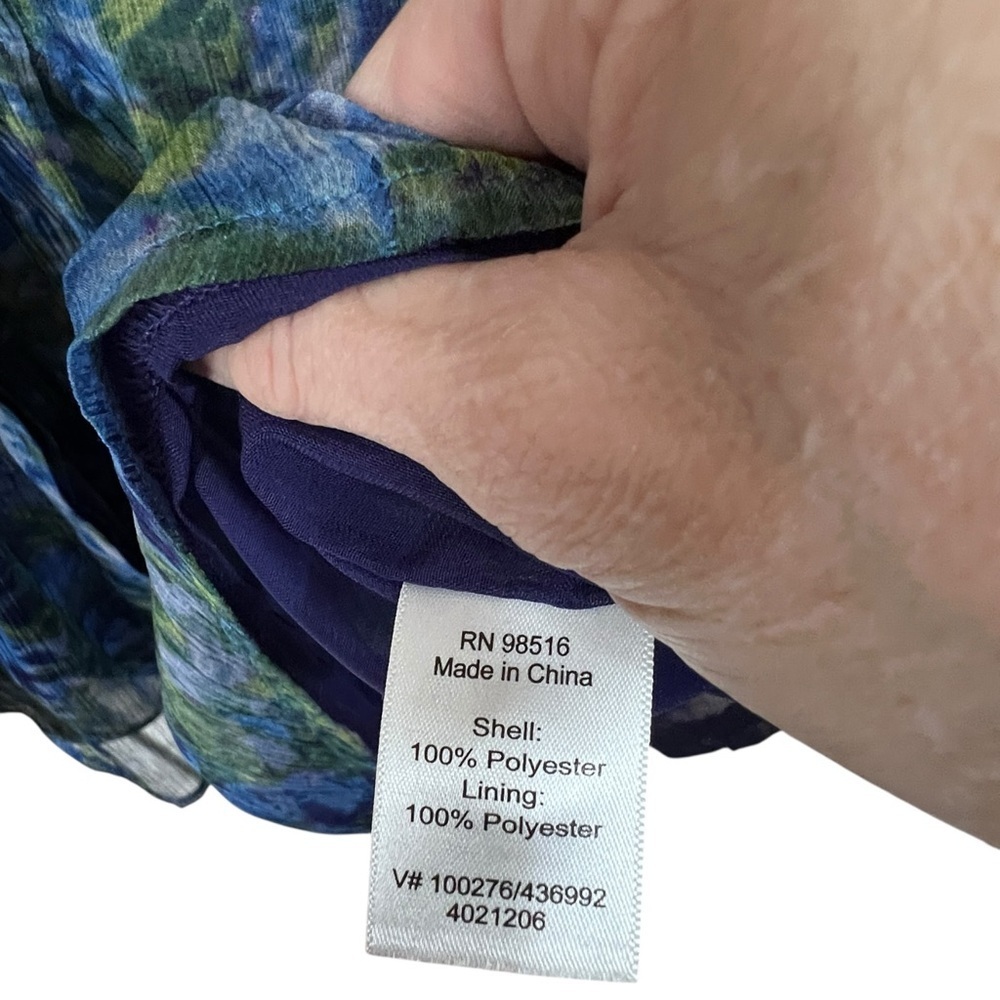 ColdWater Creek Blue Green Women's Top - Picture 3 of 5